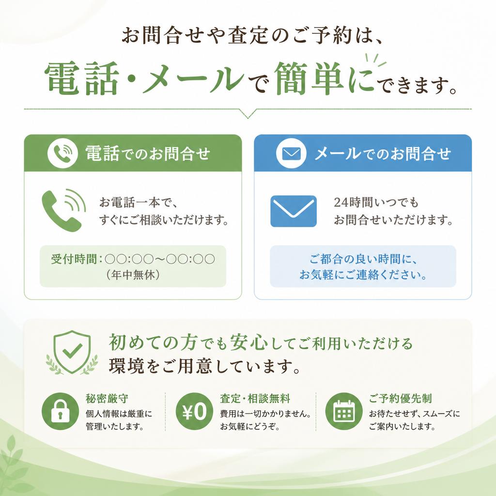 今すぐ査定するためのご案内