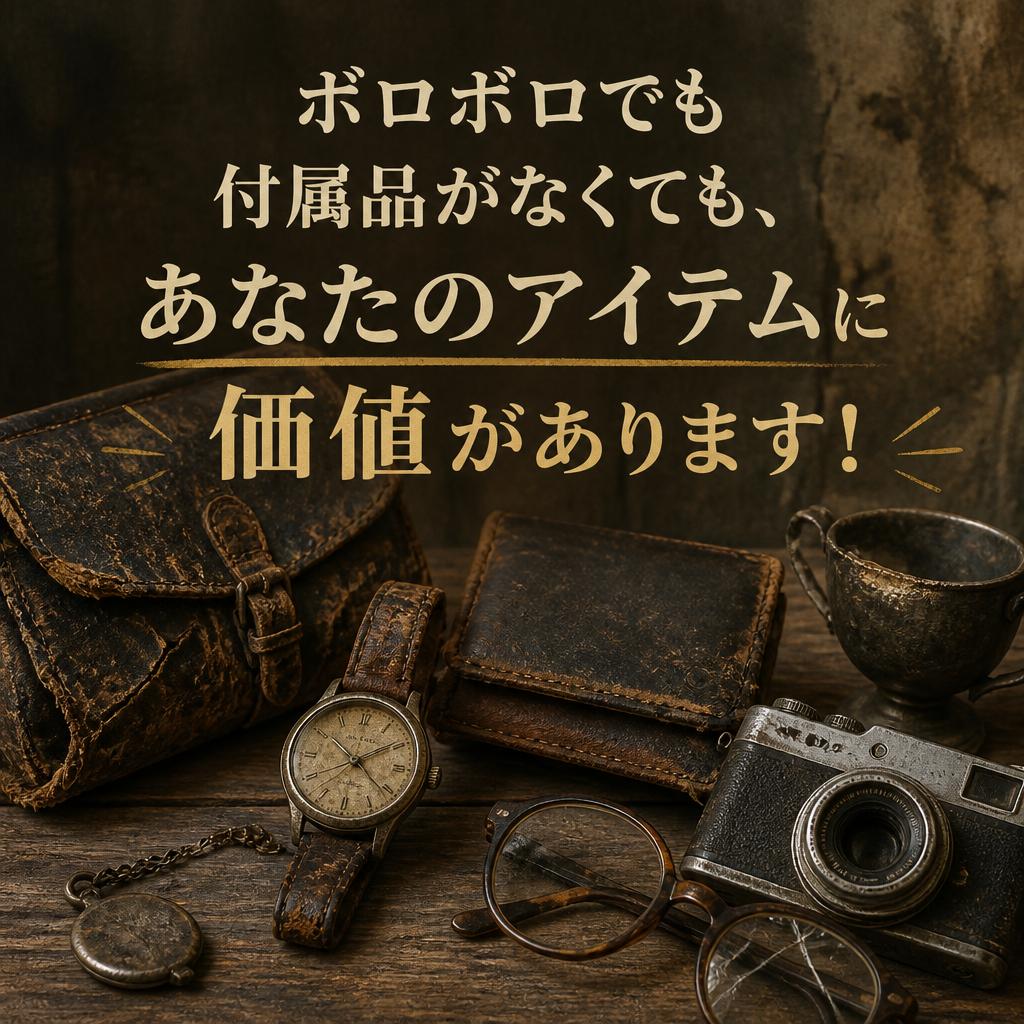 ボロボロでも付属品がなくても、あなたのアイテムに価値があります！｜千葉県船橋市のお買取なら買取大吉 京成大久保駅前店