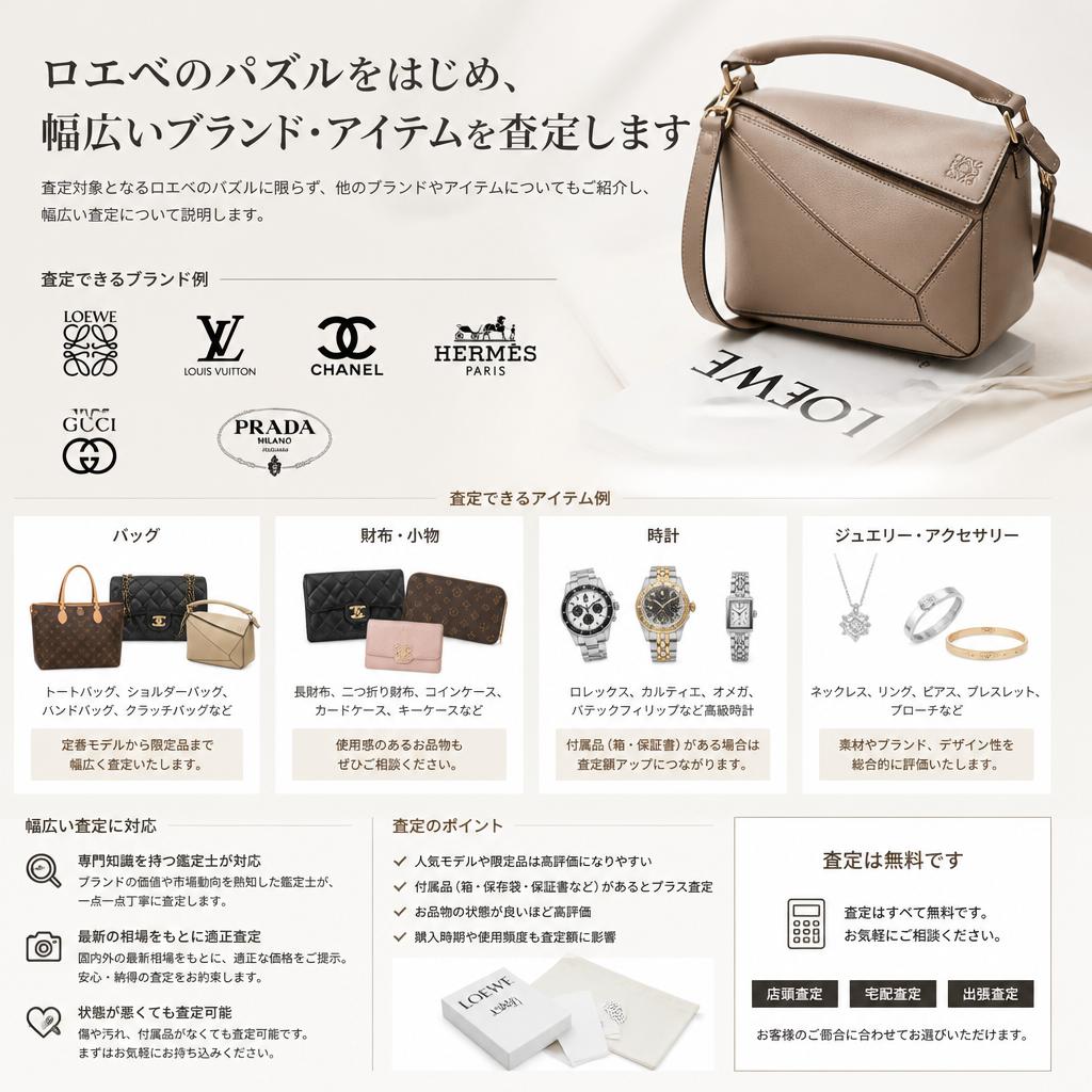 買取対象のお品物