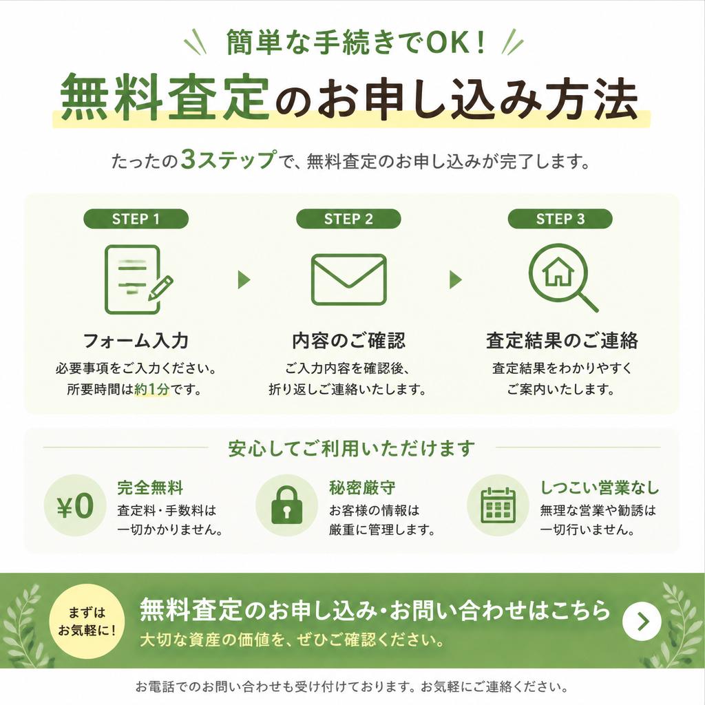 今すぐ無料査定をお申し込み！