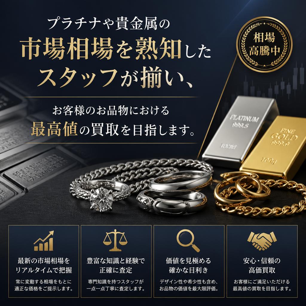 プラチナ・貴金属の価値を最大限に