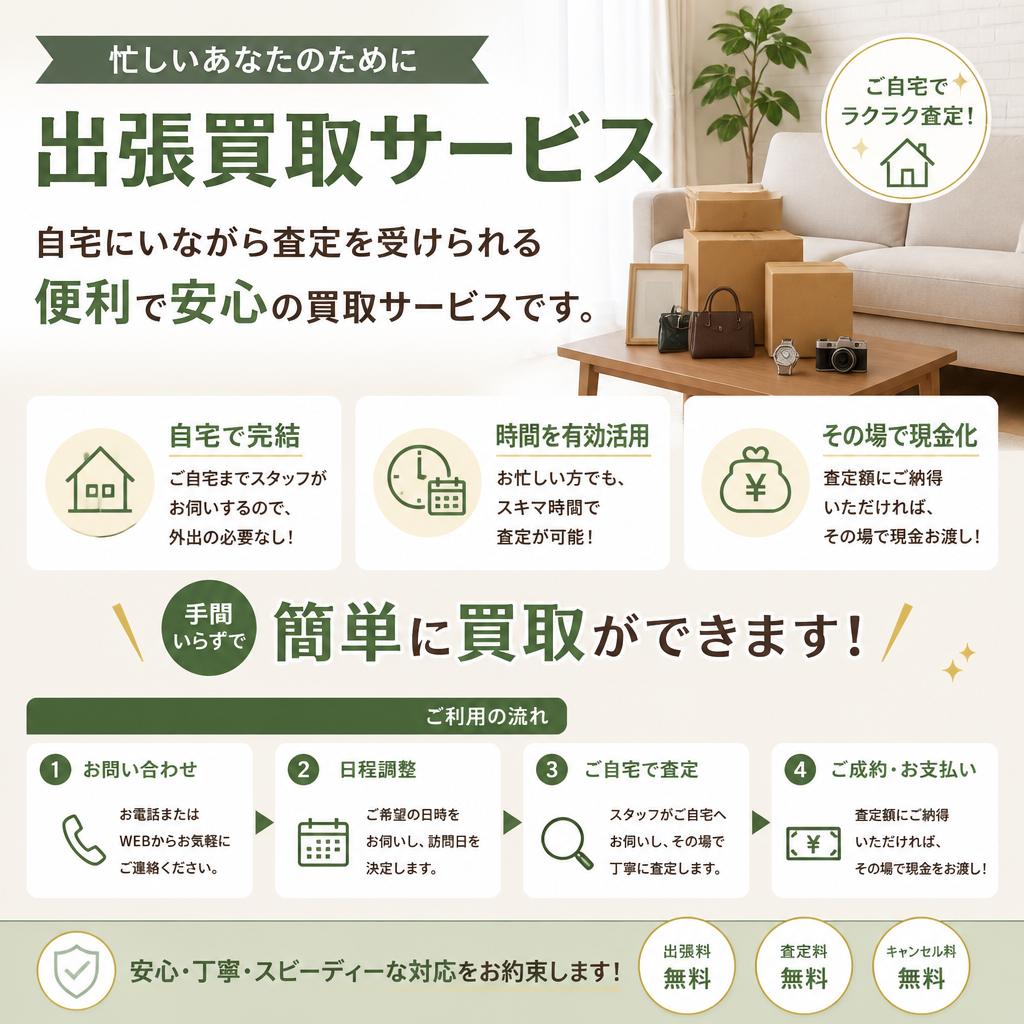 2. 出張買取の便利さ