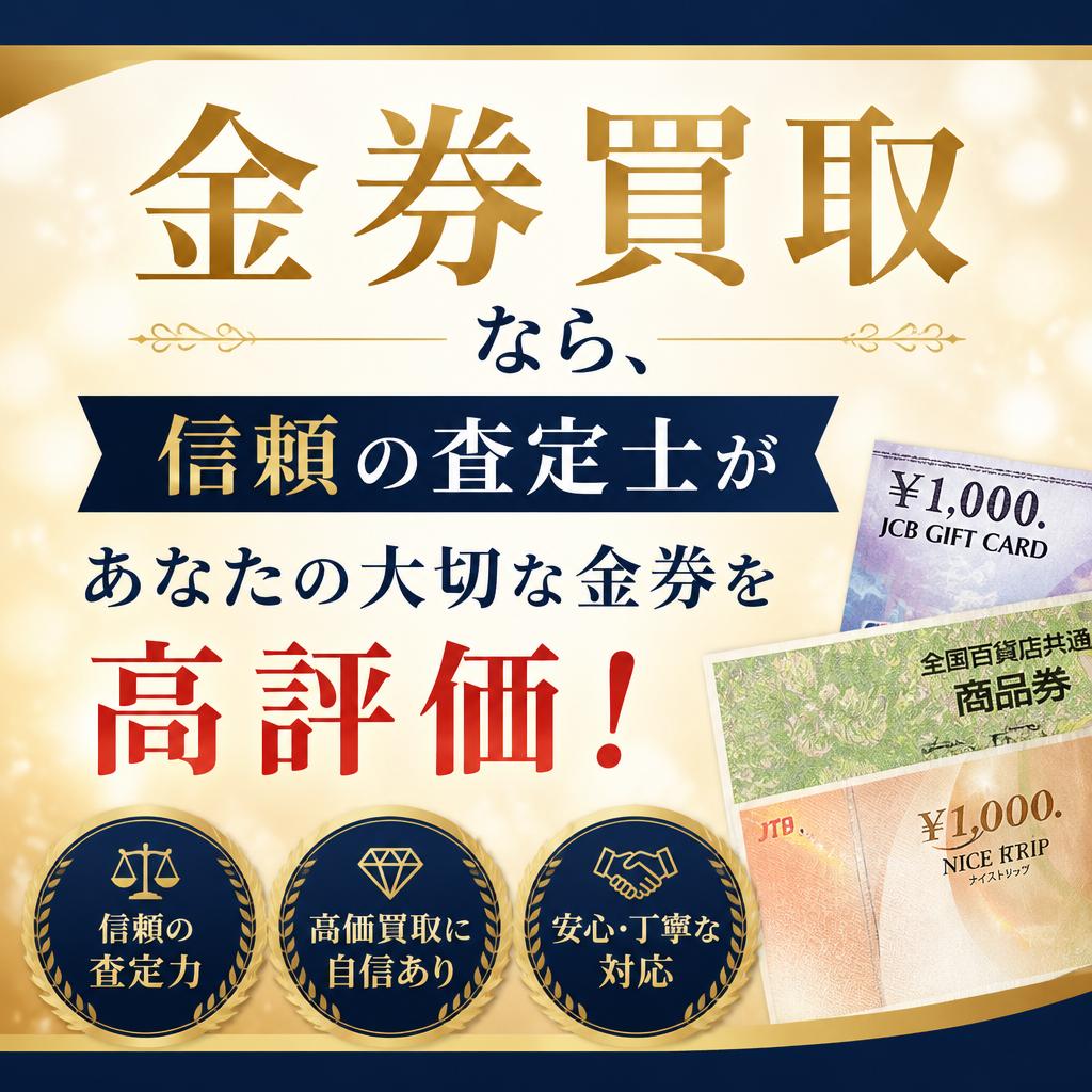 金券買取なら信頼の当店へ、あなたの大切な金券を高評価！｜千葉県習志野市のお買取なら買取大吉 京成大久保駅前店