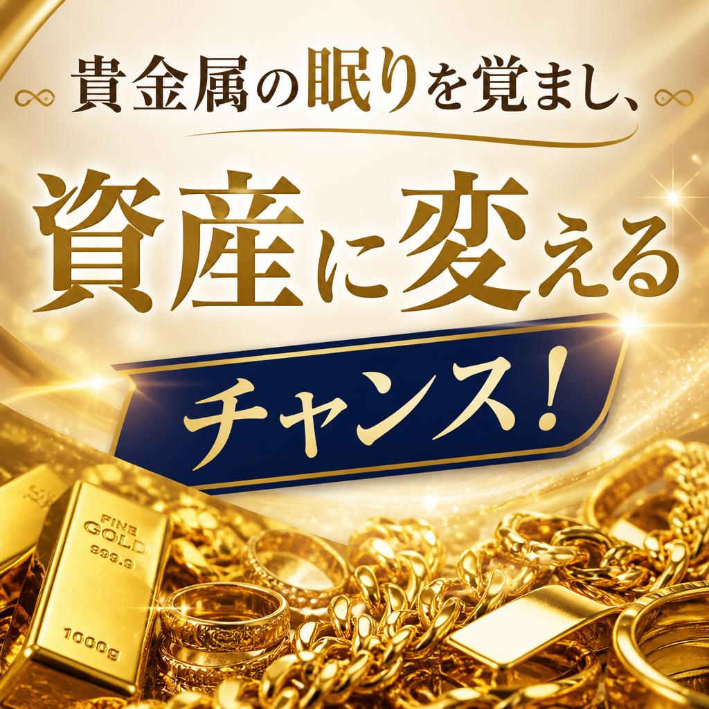 貴金属の眠りを覚まし、資産に変えるチャンス！