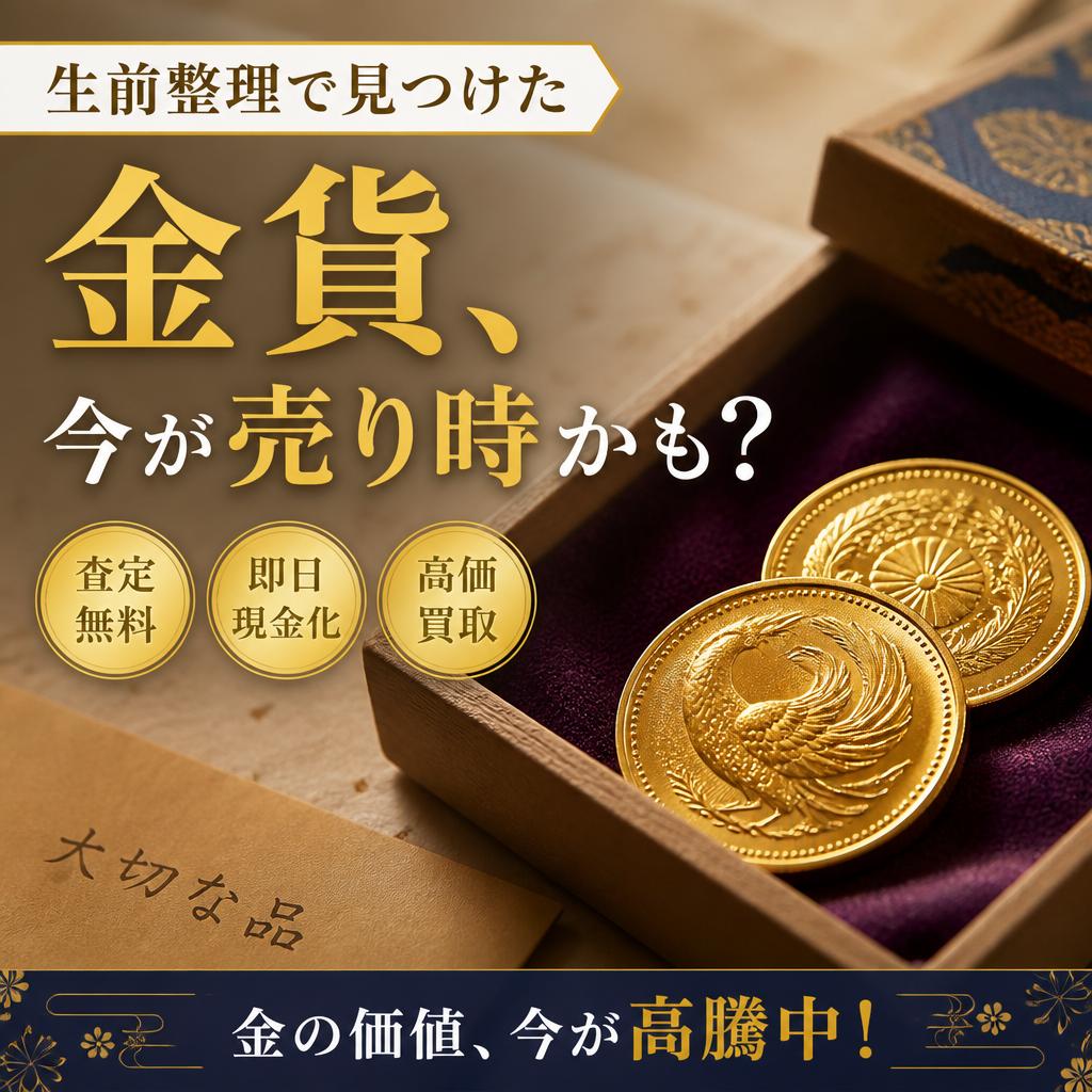 生前整理で見つけた金貨、今が売り時かも？｜千葉県習志野市のお買取なら買取大吉 京成大久保駅前店