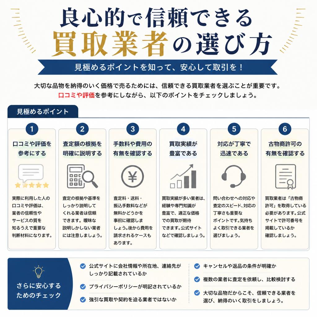 信頼できる買取業者の選び方